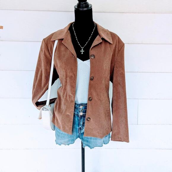 briggs Jackets & Blazers - Brown blazer jacket with button
